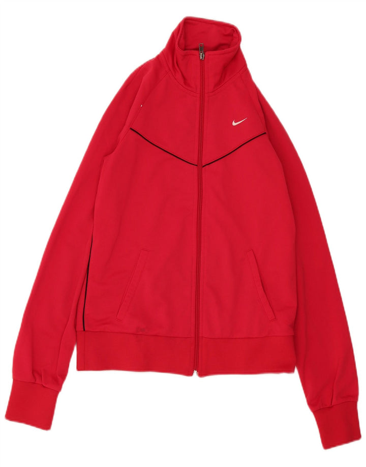 Nike Damen-Trainingsanzug-Top-Jacke, UK 12, Mittelrosa, Polyester