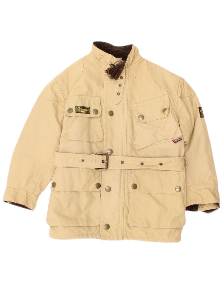 Belstaff Utility-Jacke für Jungen, 3–4 Jahre, beige Baumwoll-Bikerjacke