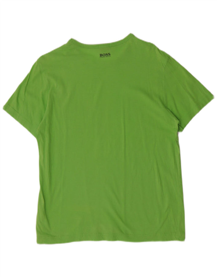 Hugo Boss Herren-T-Shirt mit normaler Passform, mittelgrüner Baumwolle