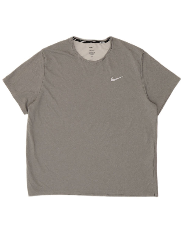 NIKE Herren Dri Fit T-Shirt Top XL Grau Polyester