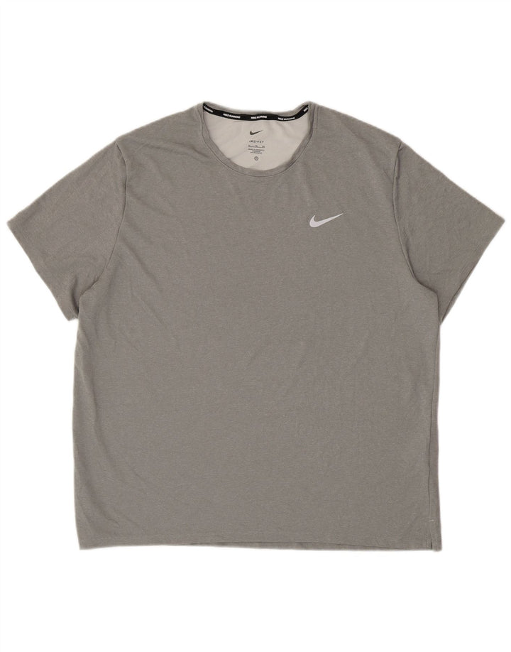 NIKE Herren Dri Fit T-Shirt Top XL Grau Polyester