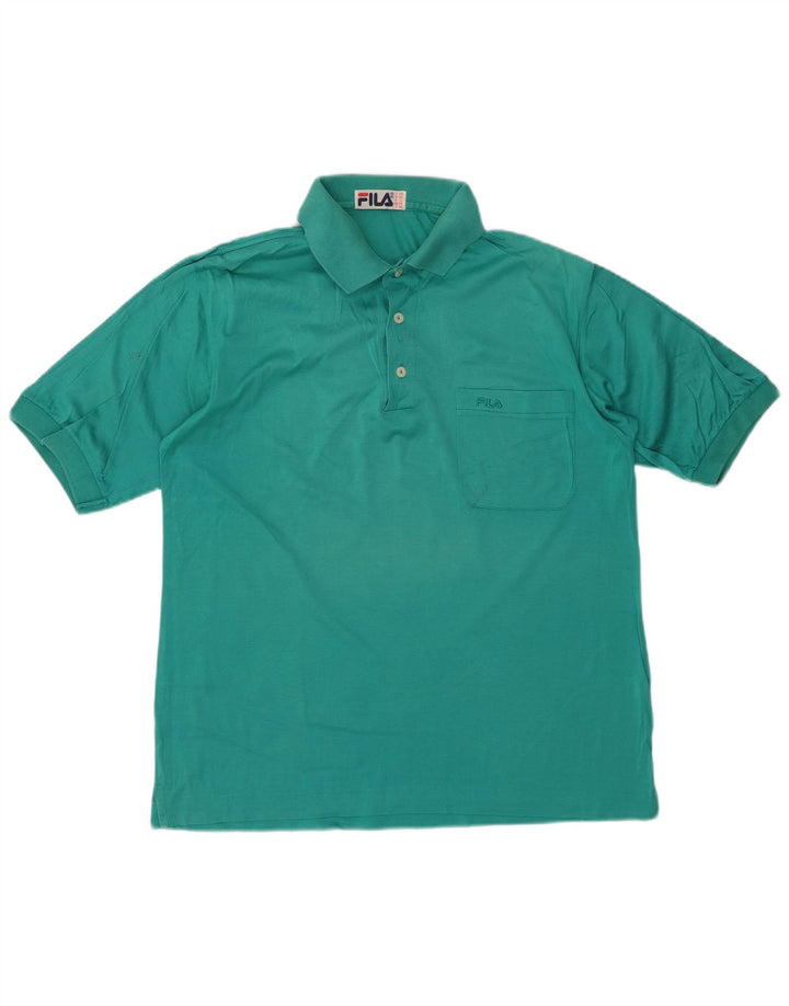 FILA Herren Poloshirt IT 46 Small Grün Baumwolle