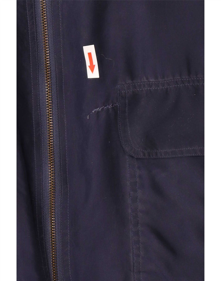 Leader Herren Bomberjacke UK 42 XL Marineblau Seide