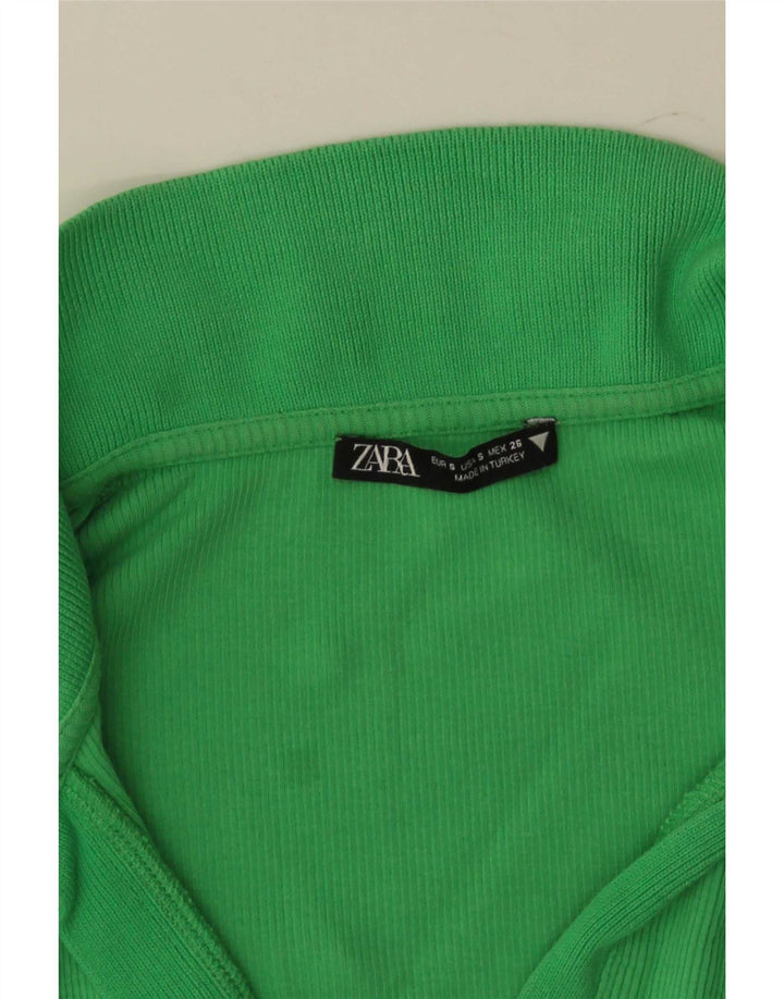 Zara Damen Polokleid UK 8 Small Grün