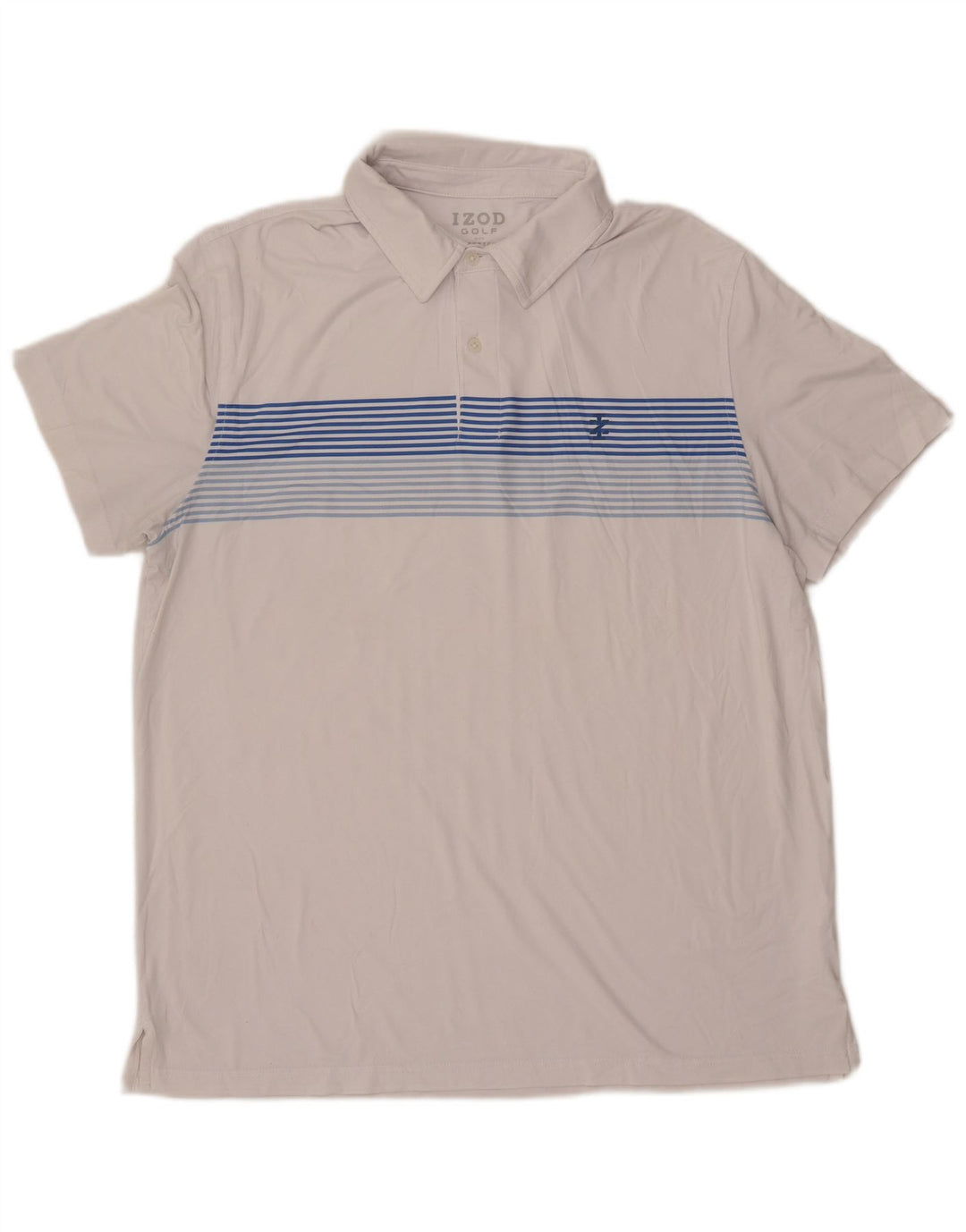 IZOD Herren-Poloshirt, groß, weiß gestreift, Polyester