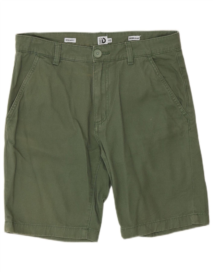 Dack's Herren-Chinoshorts mit normaler Passform, Größe 46, Größe S, W30, grüne Baumwolle