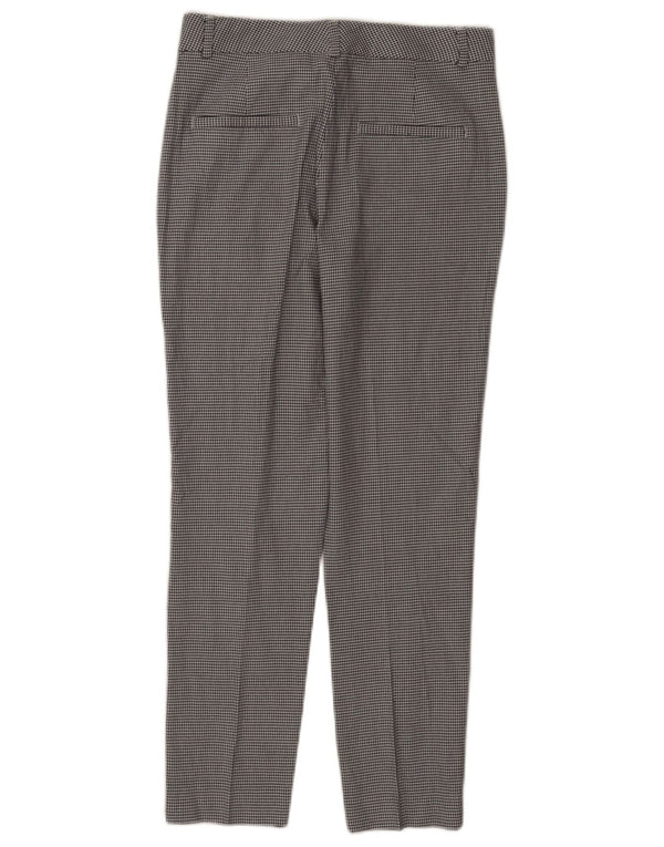 Massimo Dutti Slim Chino-Hose für Damen, Größe 2XS, W24, L26, Marineblau mit Hahnentrittmuster