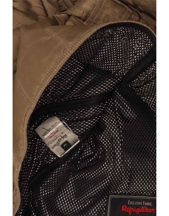 Refrigiwear Damen-Steppjacke mit Kapuze, UK 14, mittelbraun, Polyamid