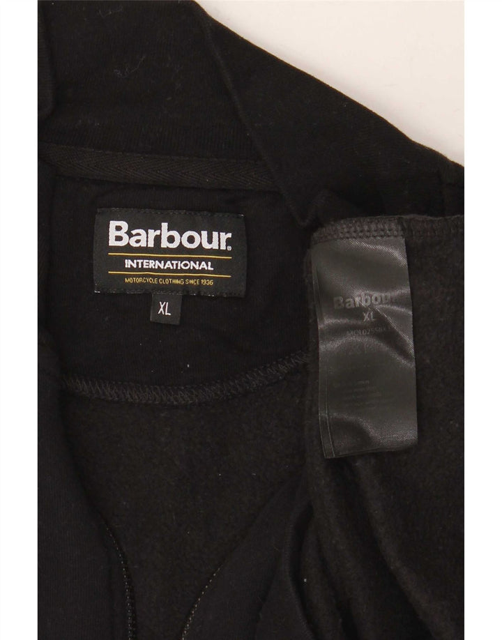 Barbour Herren-Sweatshirt mit Reißverschluss, XL, schwarze Baumwolle