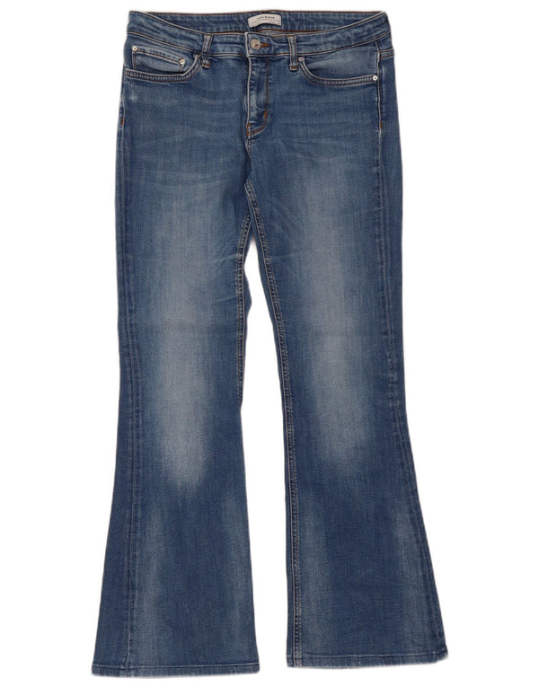 Zara Damen Schlagjeans EU 40 Mittel W30 L30 Blau