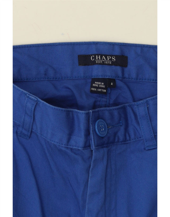 CHAPS Womens Straight Capri Trousers US 4 Small W28 L21 Blue Cotton Vintage Chaps and Second-Hand Chaps from Messina Hembry 