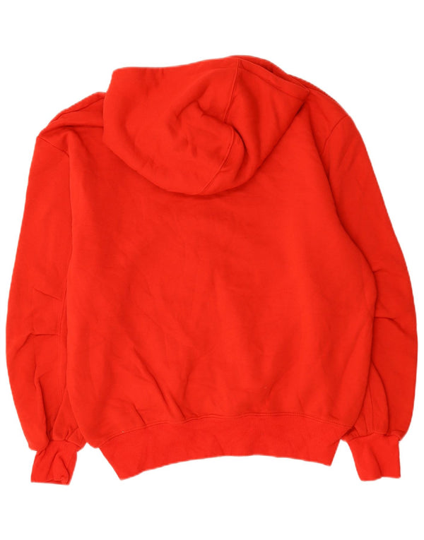 Zara Damen-Pullover, übergroßer Kapuzenpullover mit Reißverschluss, Gr. 10, Größe S, Rot, Baumwolle