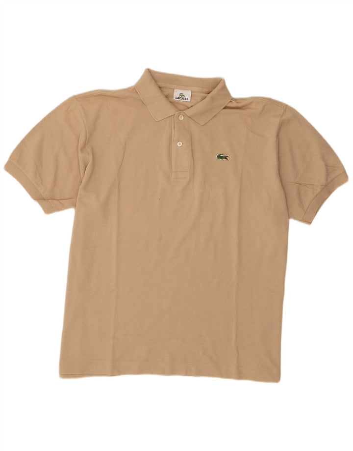 Lacoste Herren Poloshirt Größe 7 2XL Beige Baumwolle
