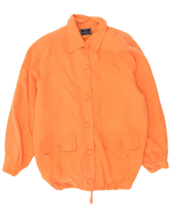 Vintage Damen Übergroße Windjacke UK 18 XL Orange