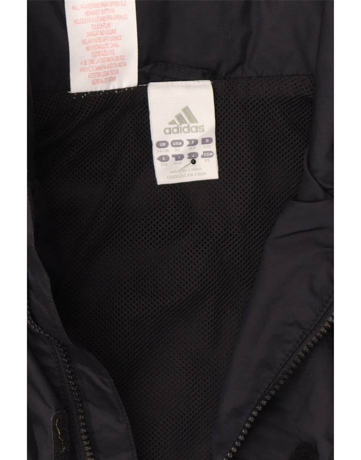 ADIDAS Mens Hooded Rain Jacket UK 34/36 XS Black Polyester Vintage Adidas and Second-Hand Adidas from Messina Hembry 