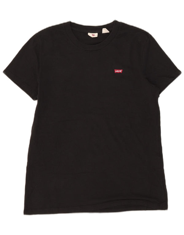 Levi's Damen T-Shirt Top UK 10 Small Schwarz