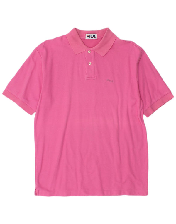 Fila Herren Poloshirt IT 48 Mittelrosa Baumwolle