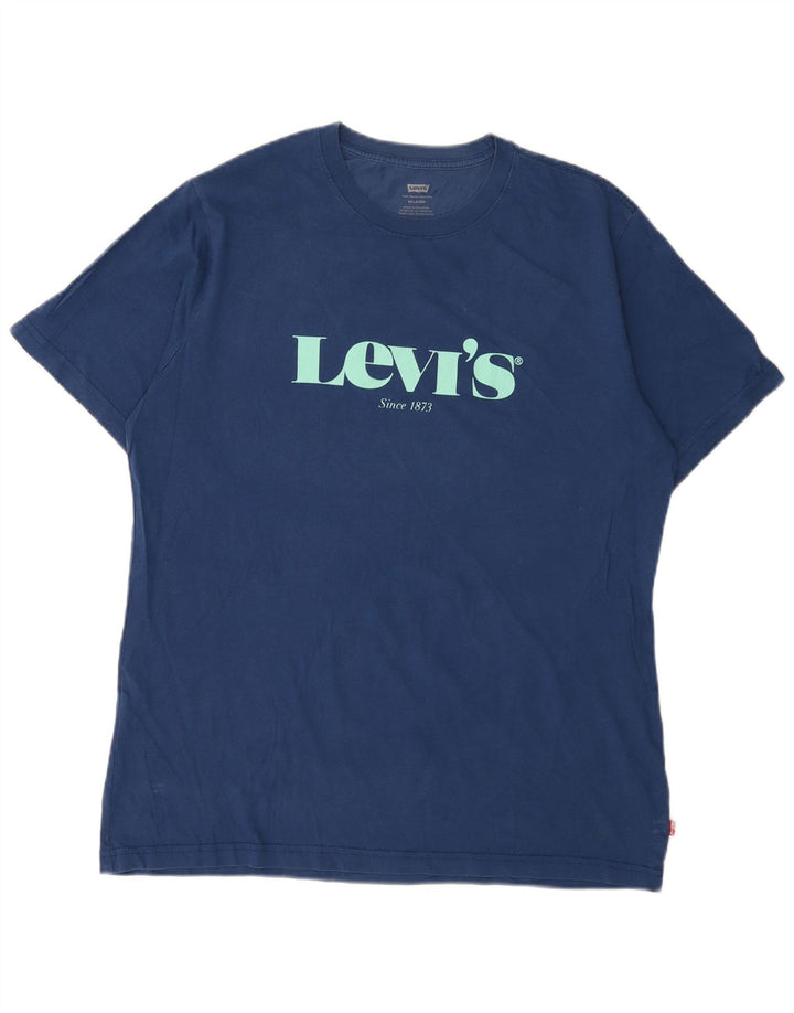 Levi's Herren-T-Shirt mit entspannter Grafik, mittleres Marineblau