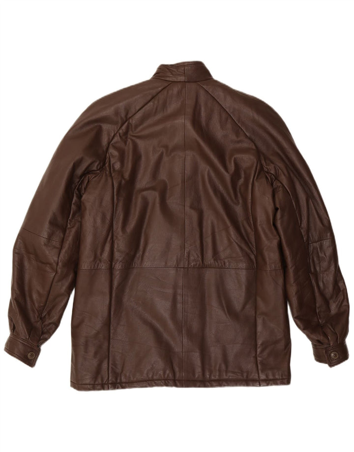 Vintage Herren Lederjacke IT 48 Mittelbraunes Leder