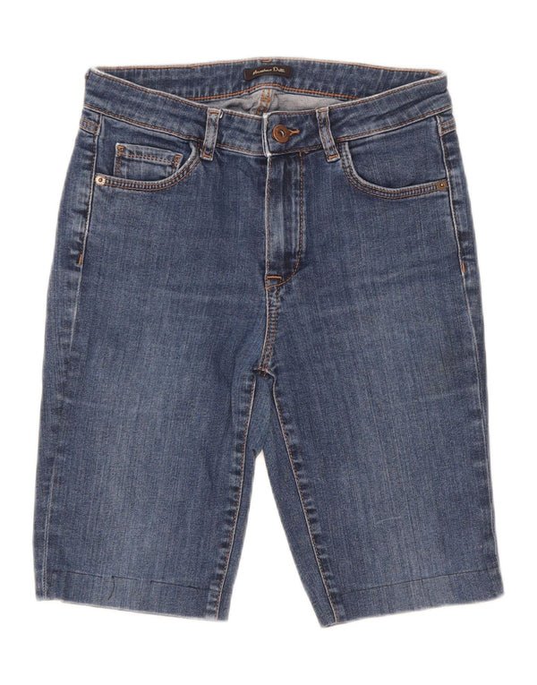 Massimo Dutti Damen-Jeansshorts mit normaler Passform, EU 36, XS, W26, Blau