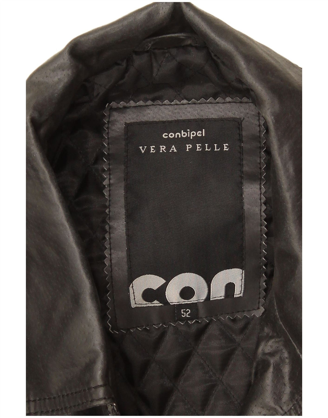 Conbipel Herren Lederjacke IT 52 Großes schwarzes Leder