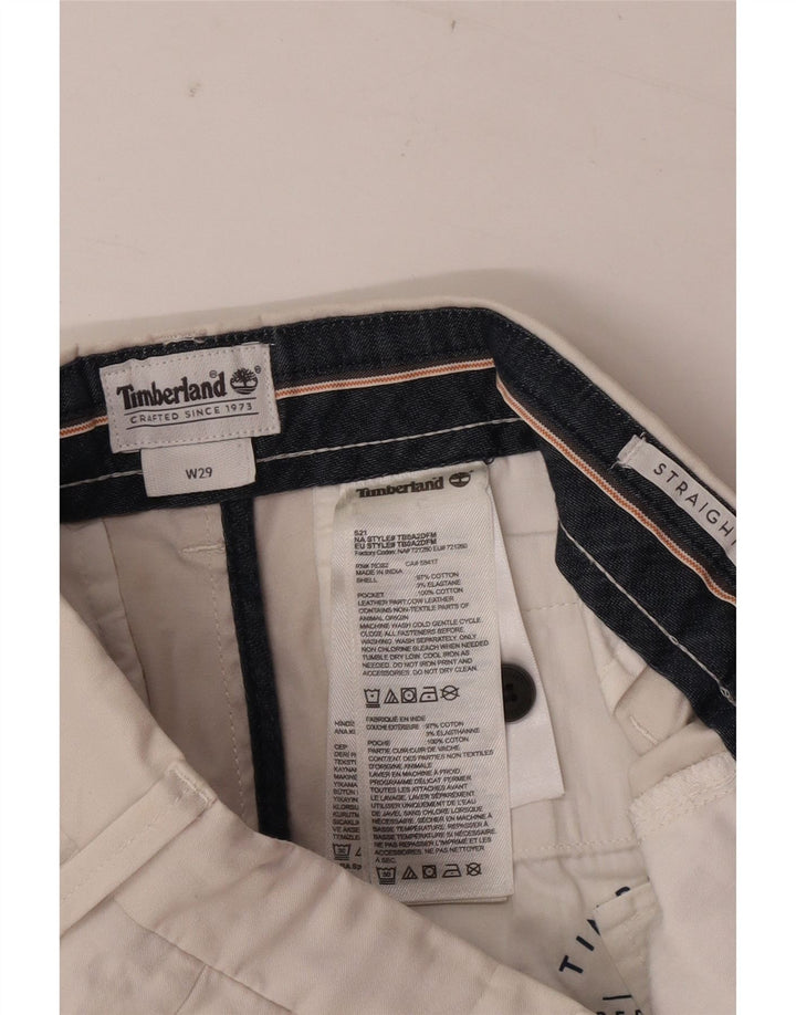 Timberland Herren Chinoshorts W29 Medium Off White Baumwolle