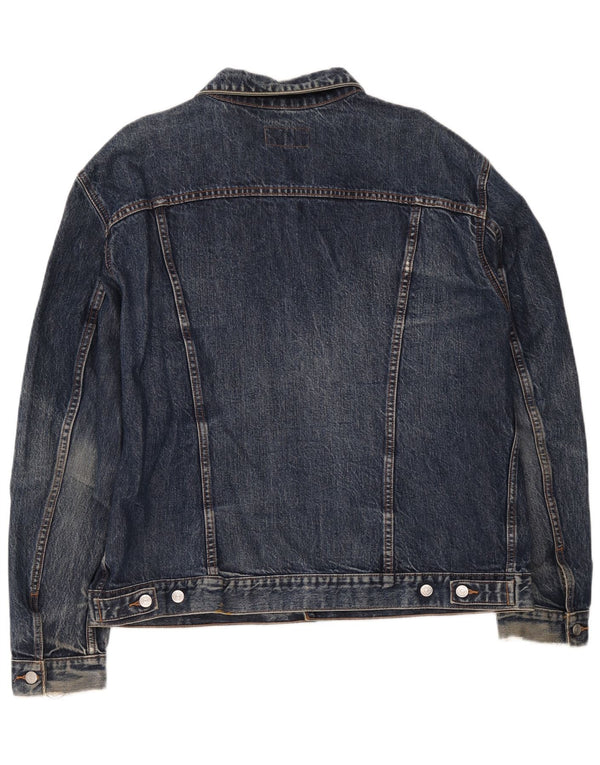 Carrera Mens Denim Jacket UK 44 2XL Blue Cotton