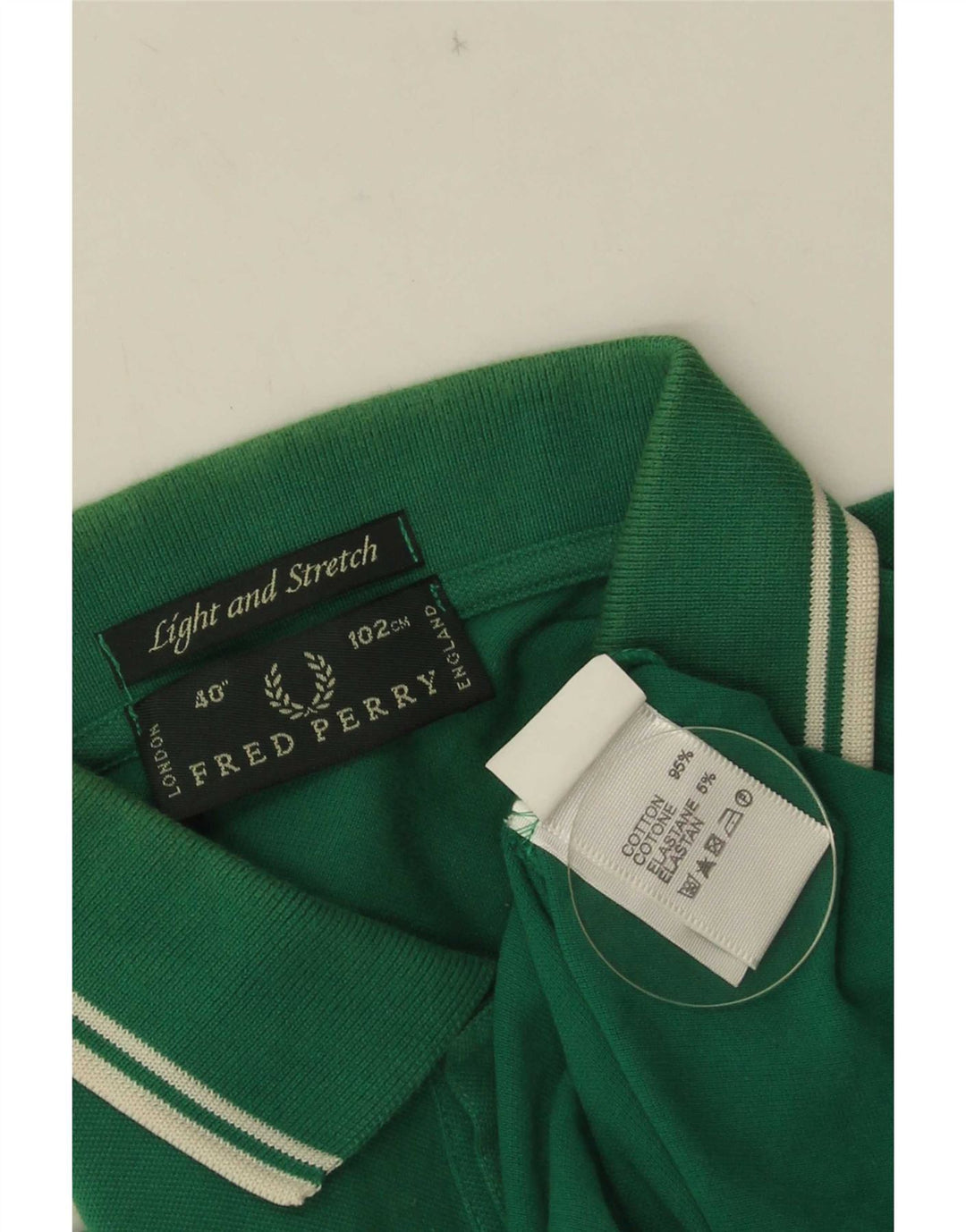 Leichtes und dehnbares Herren-Poloshirt von Fred Perry, Größe S, grüne Baumwolle