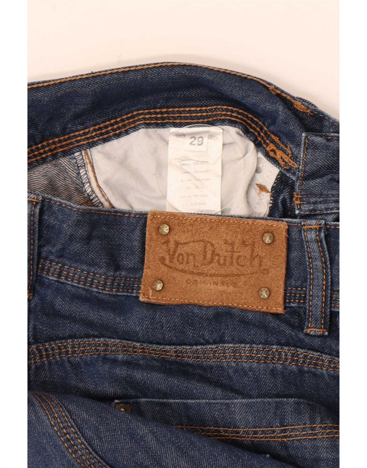 Von Dutch Herren-Jeansshorts, W29, Größe S, Blau, Baumwolle
