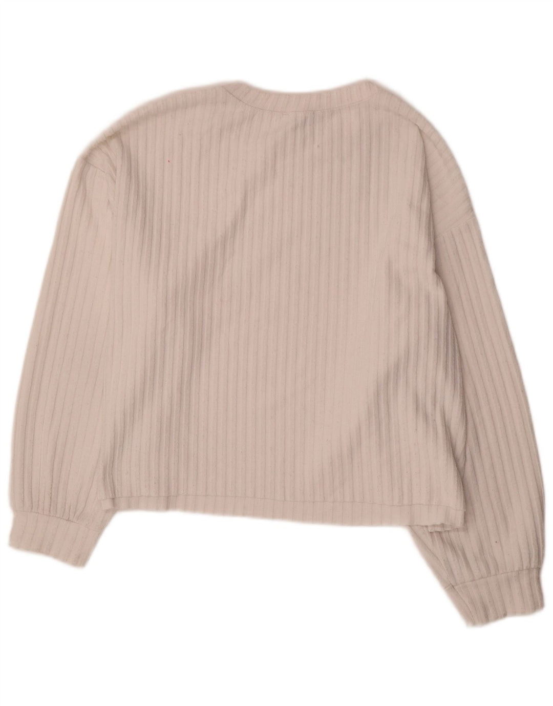 Zara Damen Trafaluc Übergroßes Top Langarm UK 16 Large Weiß Polyester