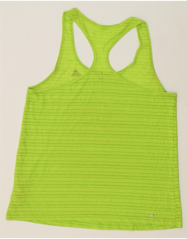 NIKE Womens Climalite Vest Top UK 16/18 Large Green Striped Polyester Vintage Nike and Second-Hand Nike from Messina Hembry 