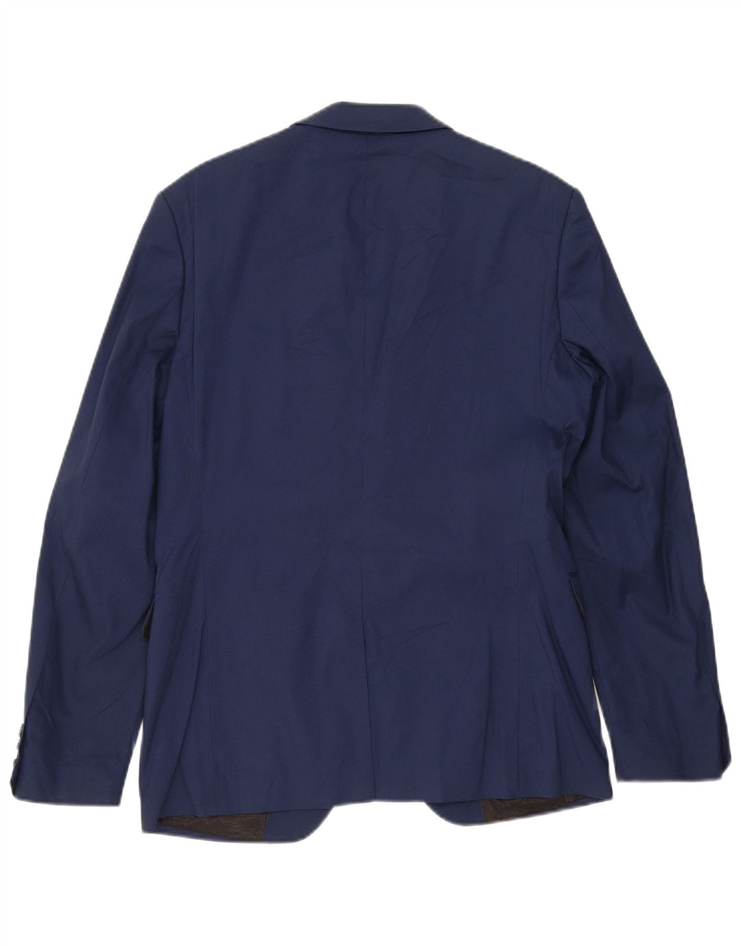 Zara Herren-Blazer mit 2 Knöpfen, EU 50, mittelmarineblaue Baumwolle