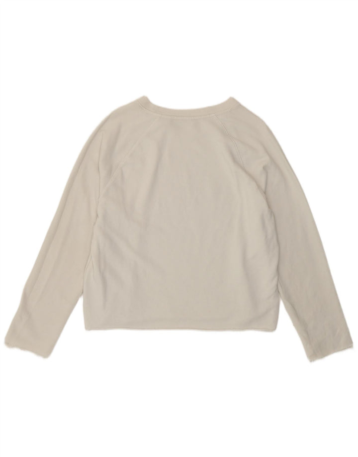 Levi's Damen Grafik-Sweatshirt-Pullover UK 16 Large Weiße Baumwolle