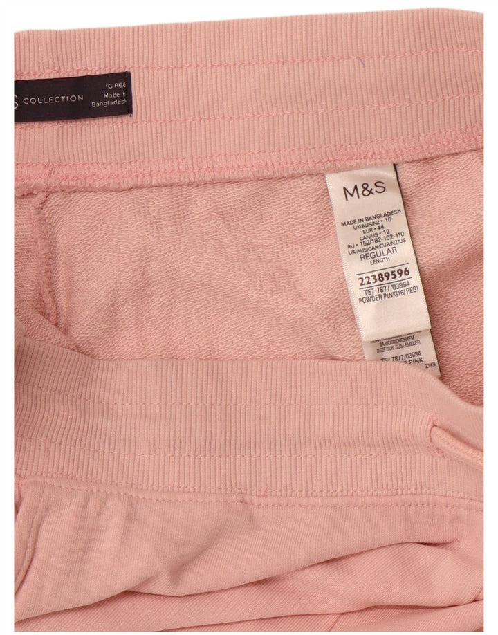 MARKS & SPENCER Damen-Trainingshose, Jogginghose, Gr. 40, Größe L, Rosa, Baumwolle