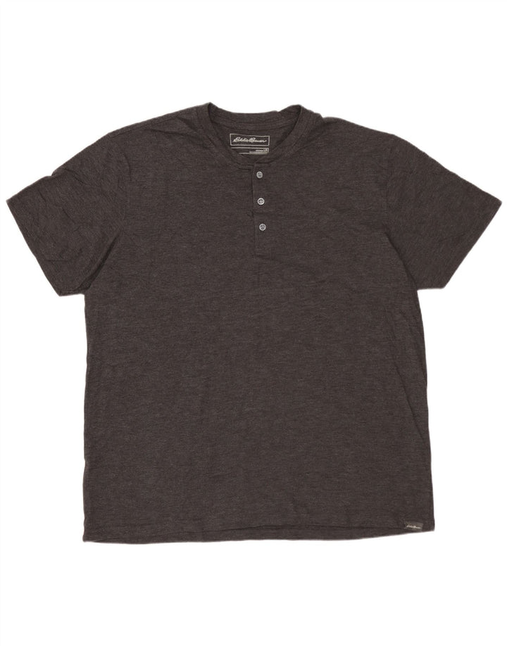 EDDIE BAUER Herren T-Shirt Top Large Grau Baumwolle