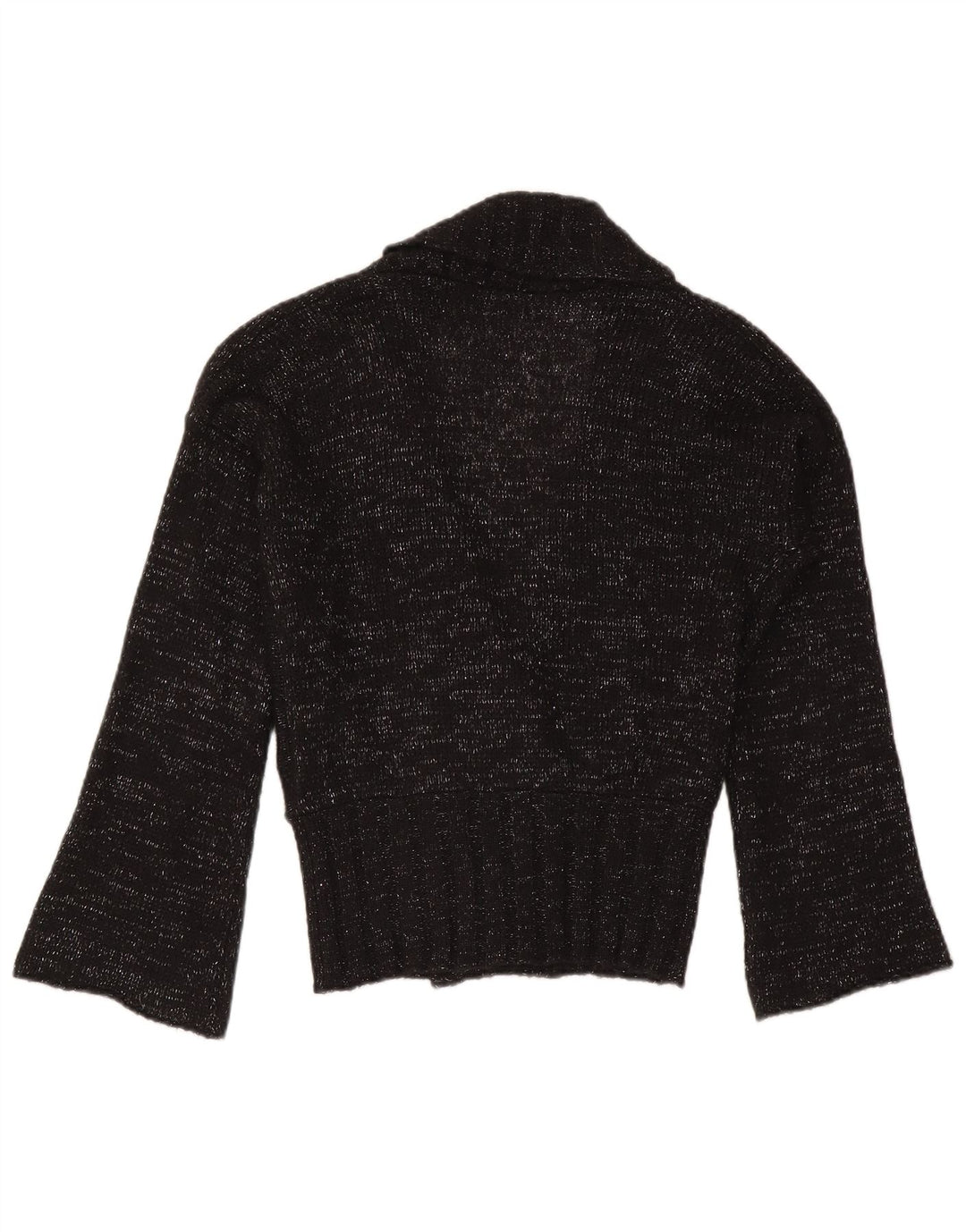 Sisley Damen-Cardigan-Pullover UK 14 Mittelschwarz meliert
