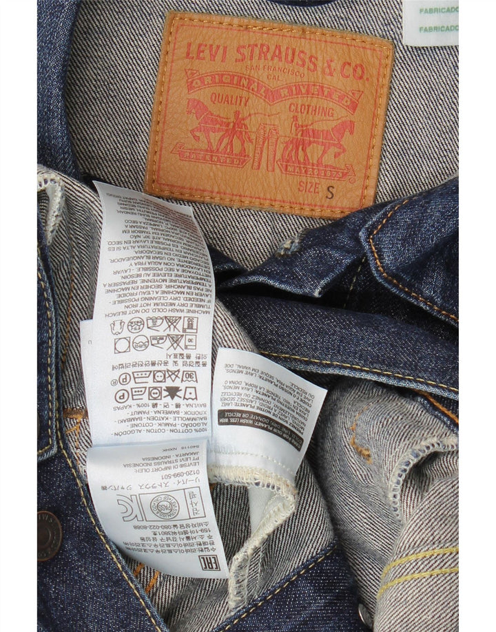Levi's Herren Jeansjacke UK 36 Small Marineblaue Baumwolle
