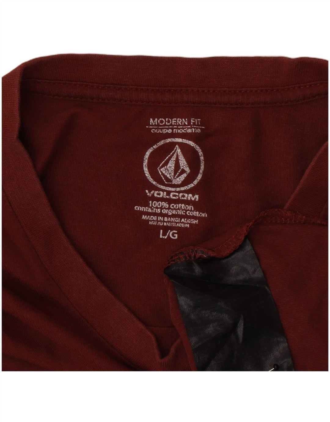 Volcom Herren-T-Shirt mit moderner Passform, groß, Burgunderrot, Baumwolle
