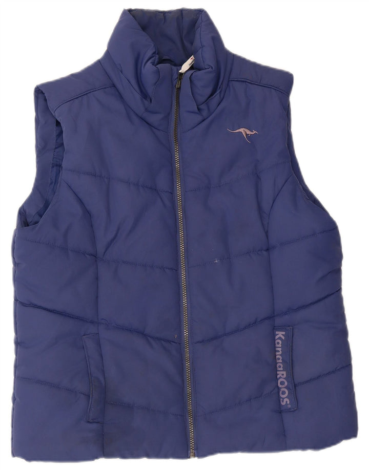 KANGAROOS Herren Wattierte Weste UK 16 Large Blau Polyester