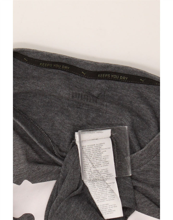 Puma Herren Grafik T-Shirt Top XL Grau Polyester