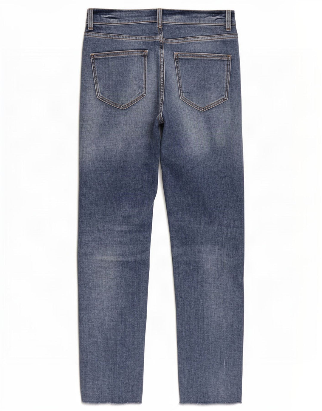 Massimo Dutti Damen Distressed Slim Jeans EU 38 Small W28 L27 Blau