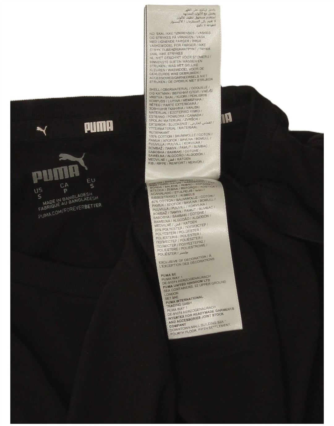 Puma Herren Grafik T-Shirt Top Small Schwarz Baumwolle