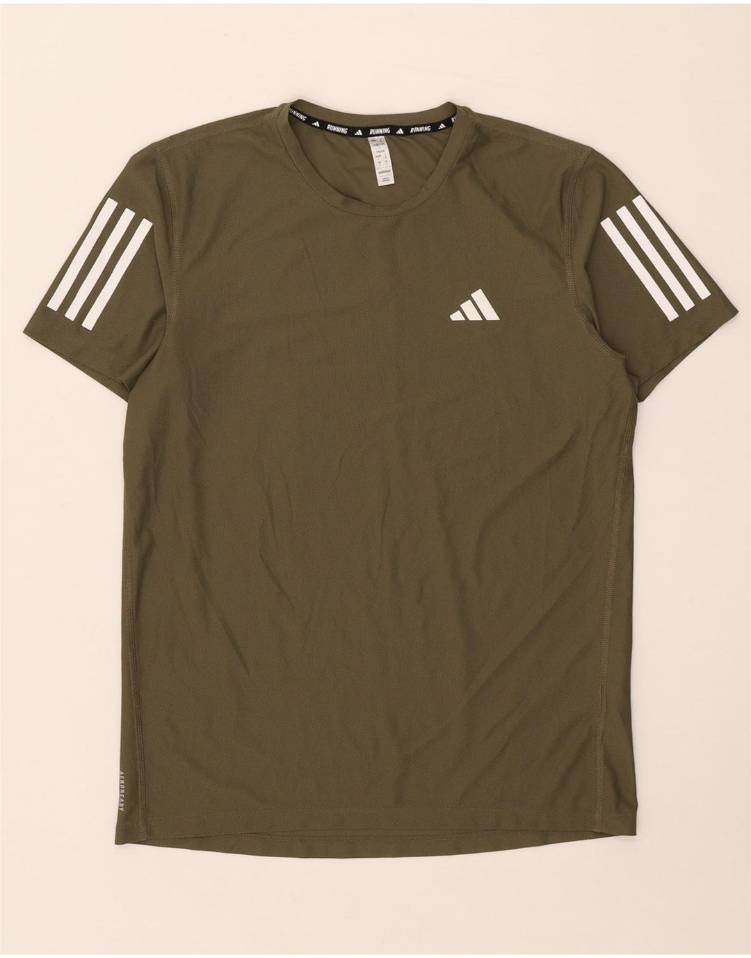 Adidas Herren T-Shirt Top Small Khaki Polyester