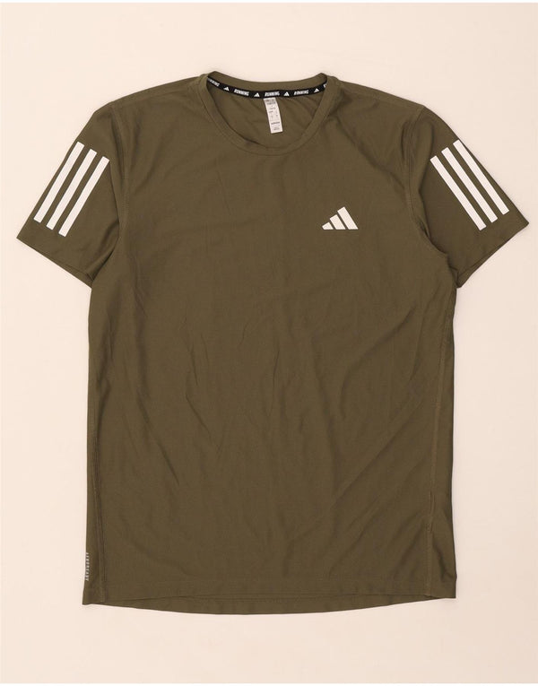 Adidas Herren T-Shirt Top Small Khaki Polyester