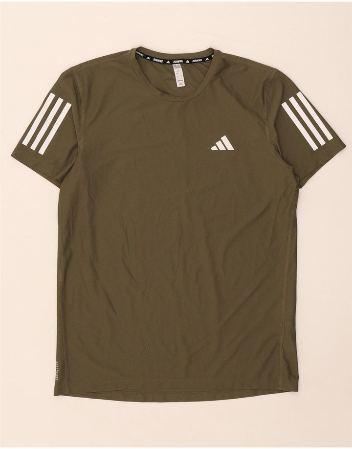 Adidas Herren T-Shirt Top Small Khaki Polyester
