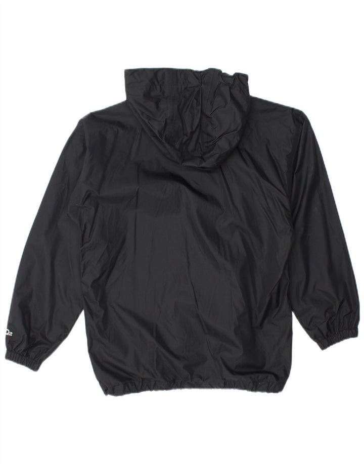 Berghaus Jungen-Regenjacke mit Kapuze, 9–10 Jahre, schwarzes Nylon