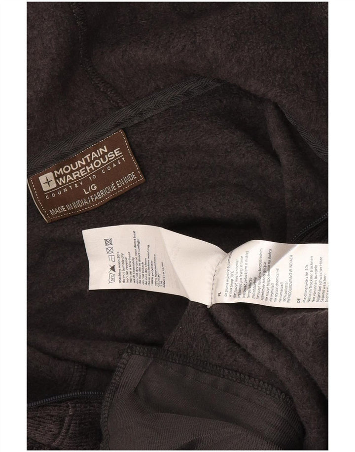 Mountain Warehouse Herren-Kapuzenpullover mit Reißverschluss, groß, grau geflecktes Polyester