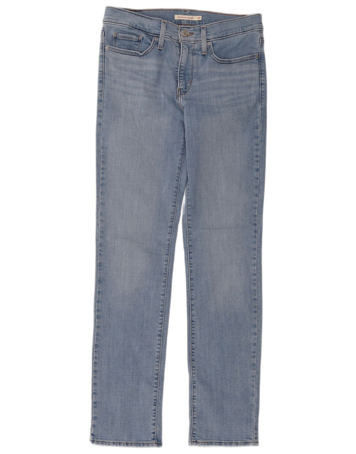 Levi's Damen 314 Shaping Straight Jeans W28 L32 Blaue Baumwolle