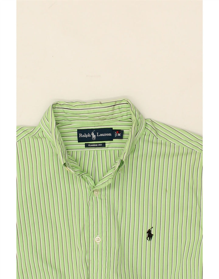 RALPH LAUREN Herren-Hemd mit klassischer Passform, mittelgrün, gestreift, Baumwolle
