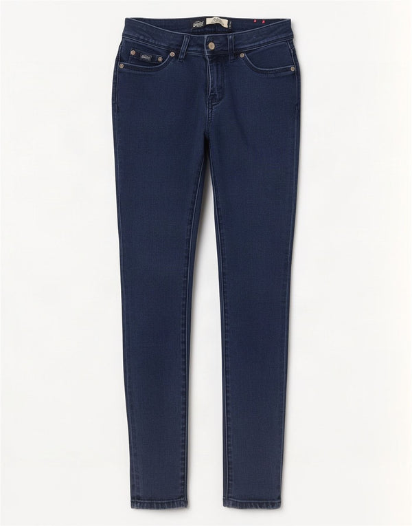 Superdry Damen Alexia Jegging Jeans W25 L31 Marineblau Baumwolle